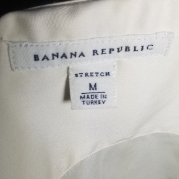 Banana Republic cream button top sz M - Picture 4 of 7